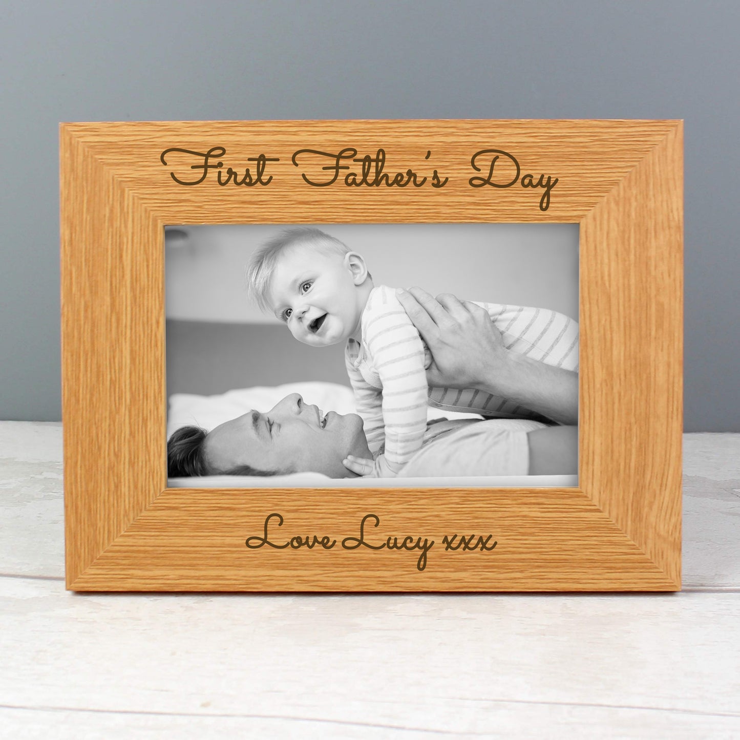 Personalised Free Text 6x4 Wooden Photo Frame - MK&JD Gifts