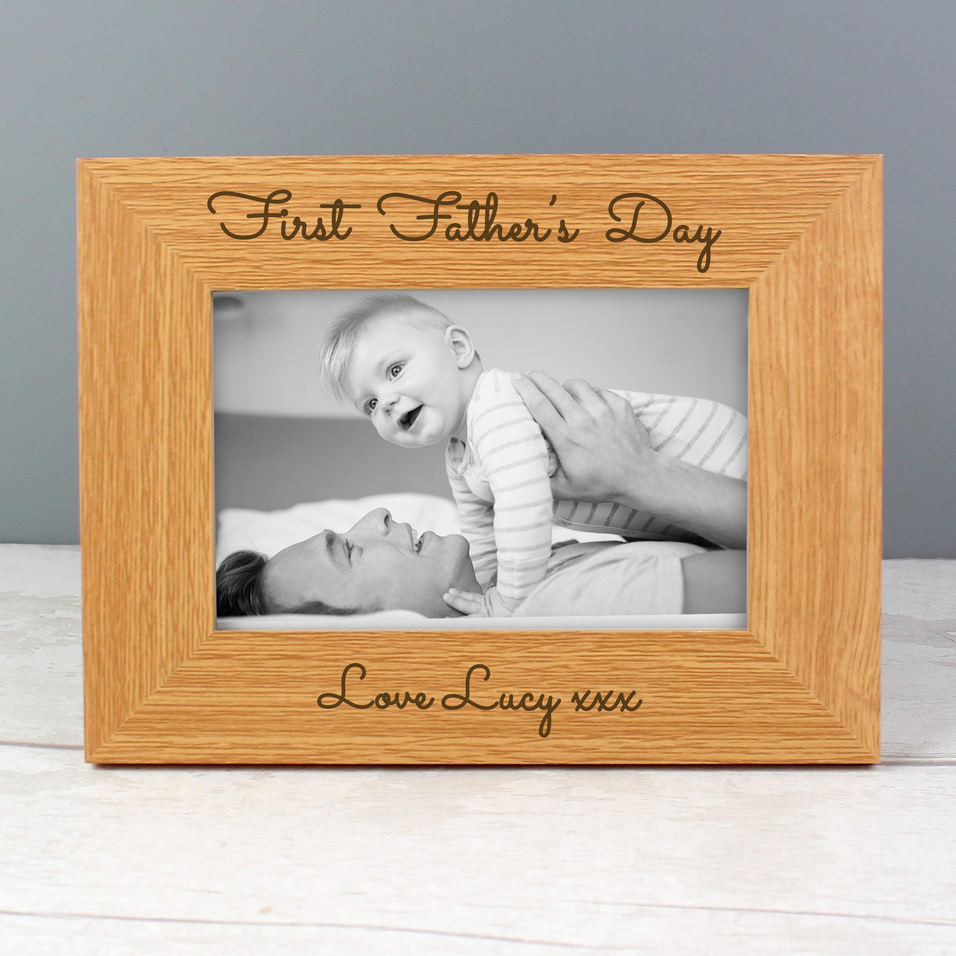 Personalised Free Text 6x4 Wooden Photo Frame - MK&JD Gifts