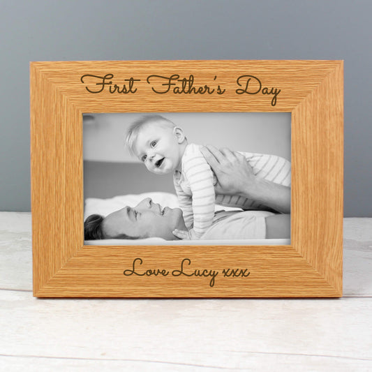 Personalised Free Text 6x4 Wooden Photo Frame - MK&JD Gifts