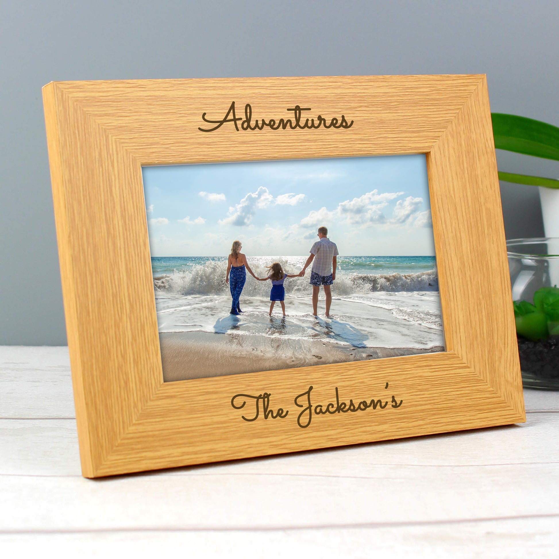 Personalised Free Text 6x4 Wooden Photo Frame - MK&JD Gifts