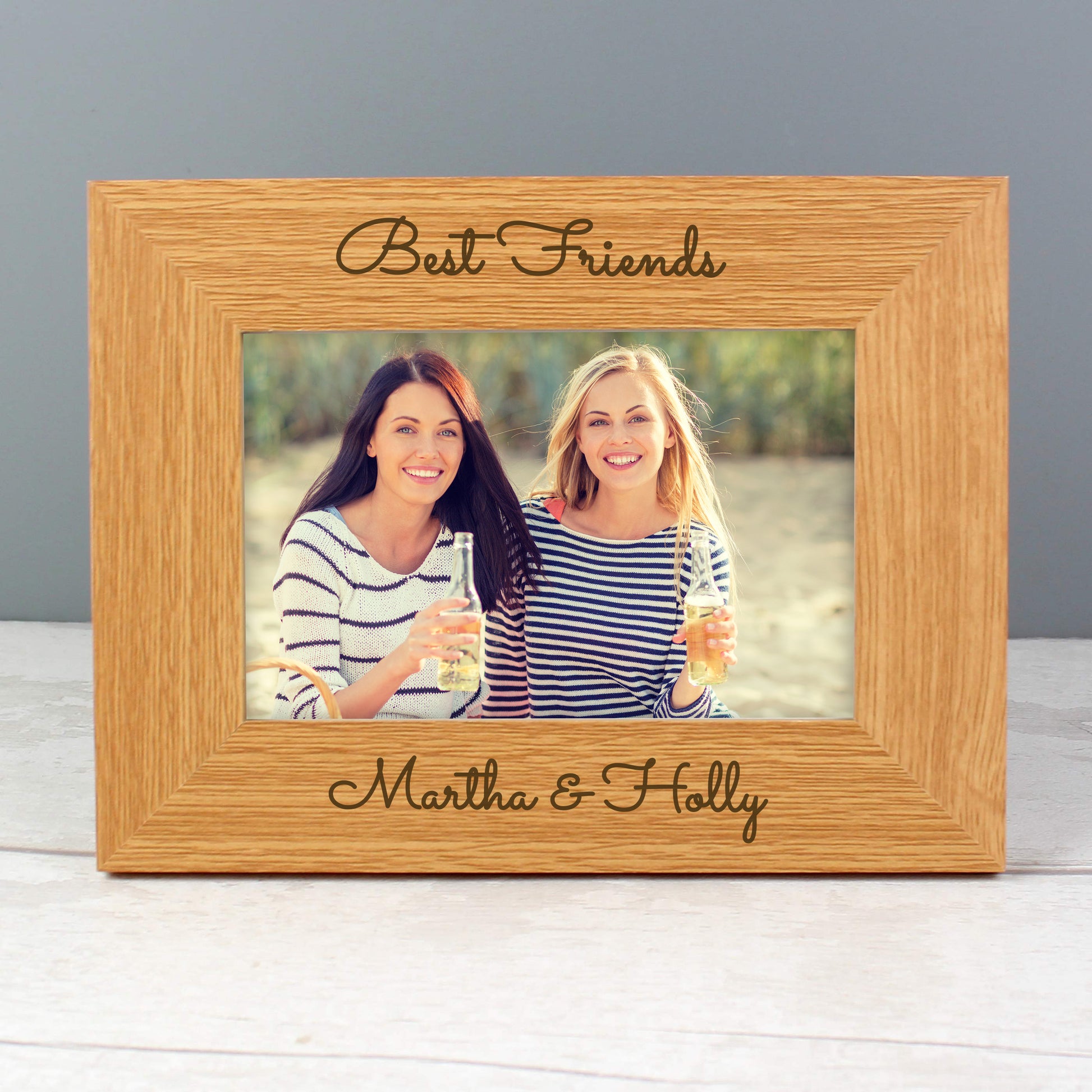 Personalised Free Text 6x4 Wooden Photo Frame - MK&JD Gifts