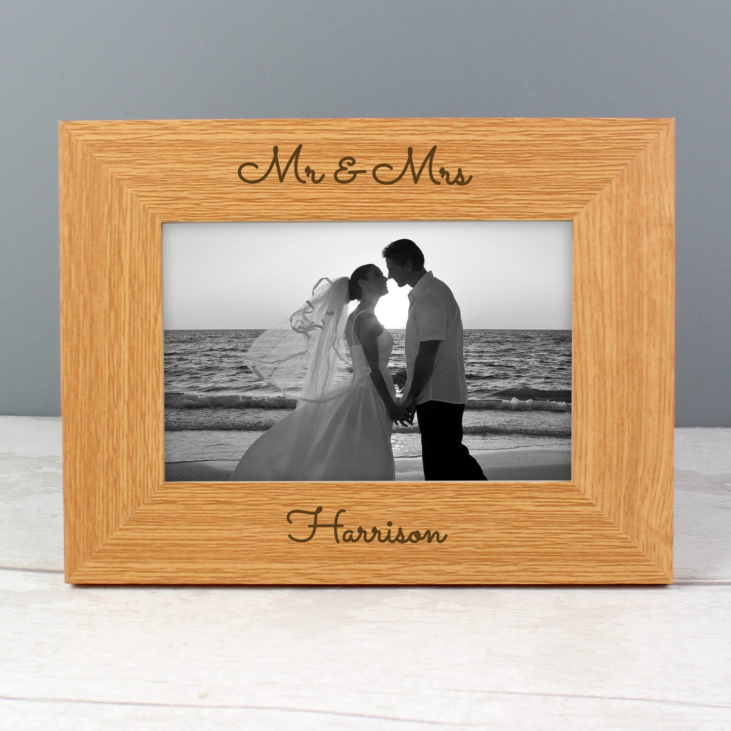 Personalised Free Text 6x4 Wooden Photo Frame - MK&JD Gifts