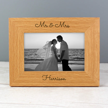 Personalised Free Text 6x4 Wooden Photo Frame - MK&JD Gifts