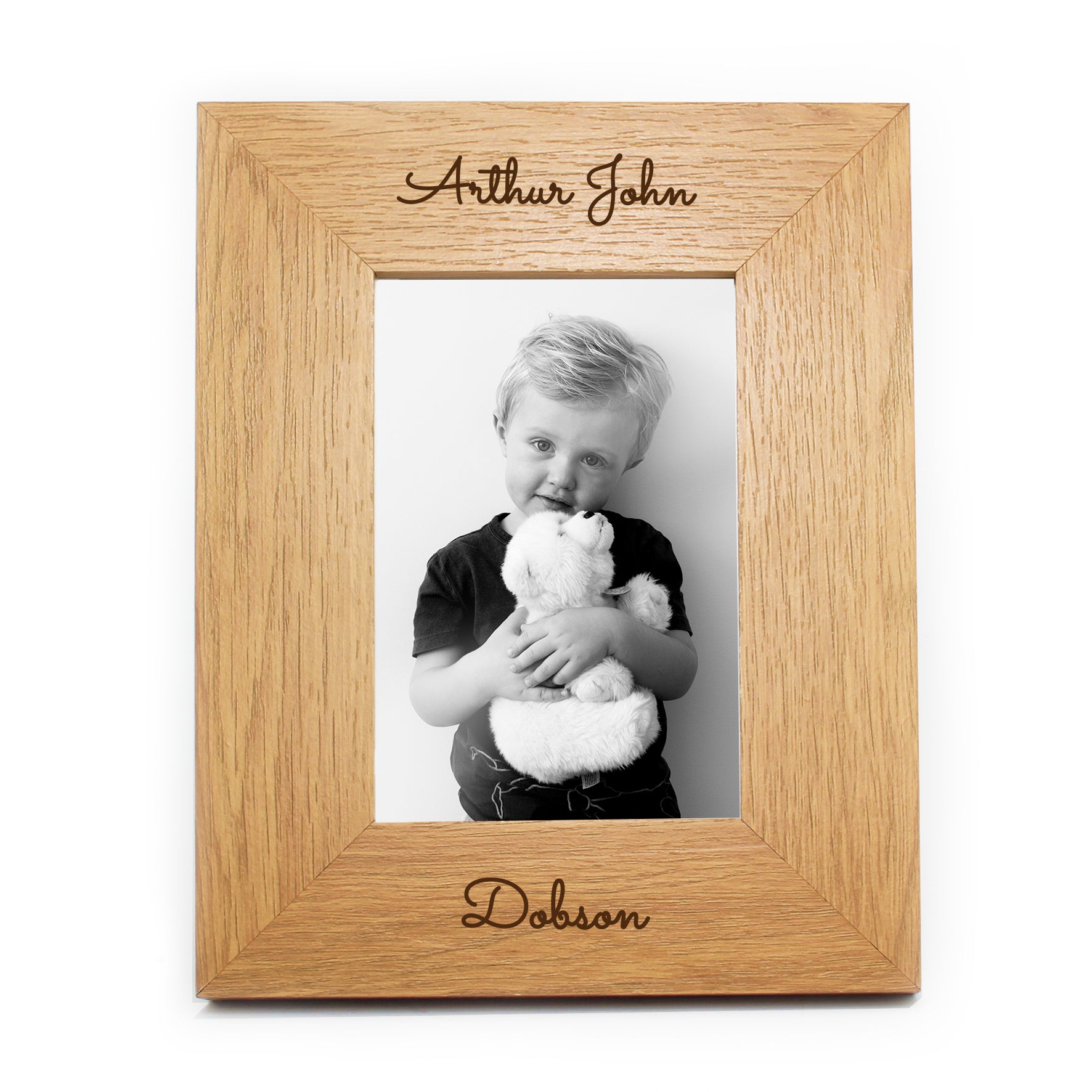 Personalised Free Text 6x4 Wooden Photo Frame - MK&JD Gifts