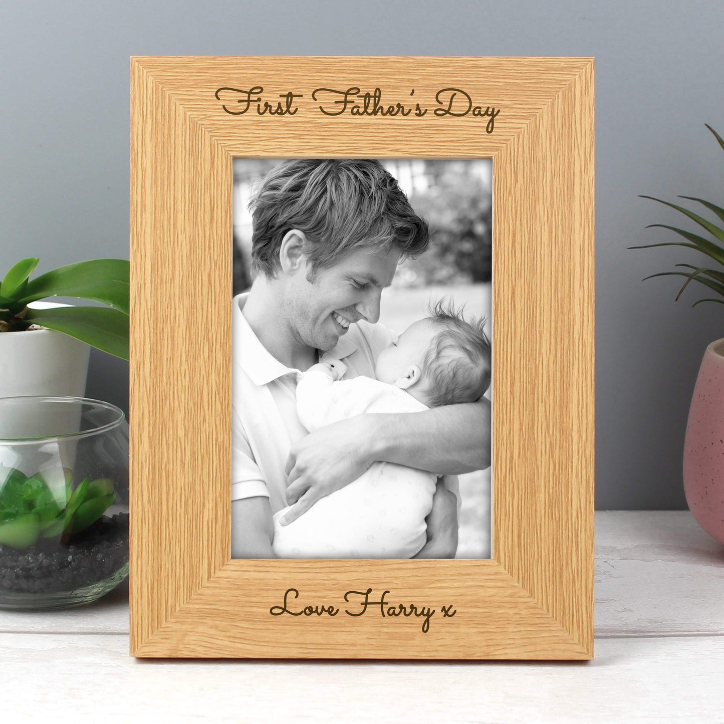 Personalised Free Text 6x4 Wooden Photo Frame - MK&JD Gifts