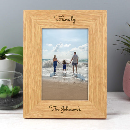 Personalised Free Text 6x4 Wooden Photo Frame - MK&JD Gifts