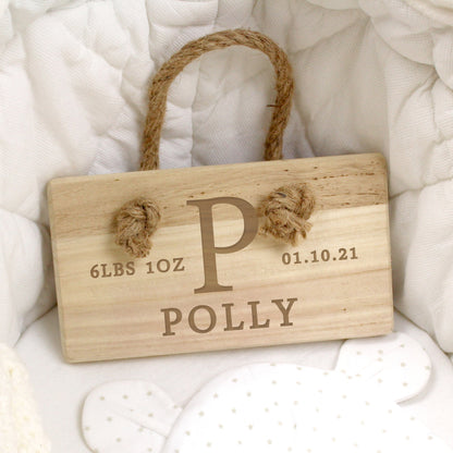 Personalised Initial Wooden Sign - MK&JD Gifts