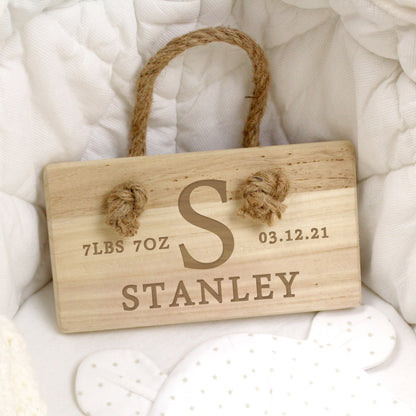 Personalised Initial Wooden Sign - MK&JD Gifts