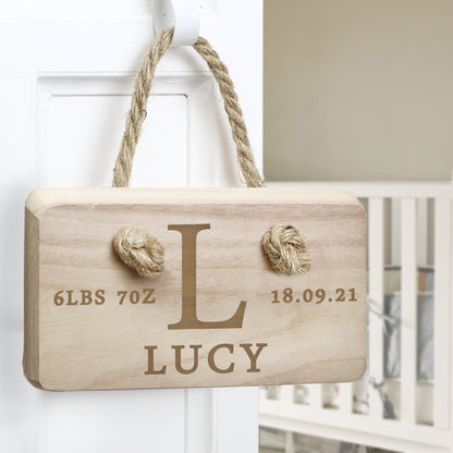 Personalised Initial Wooden Sign - MK&JD Gifts