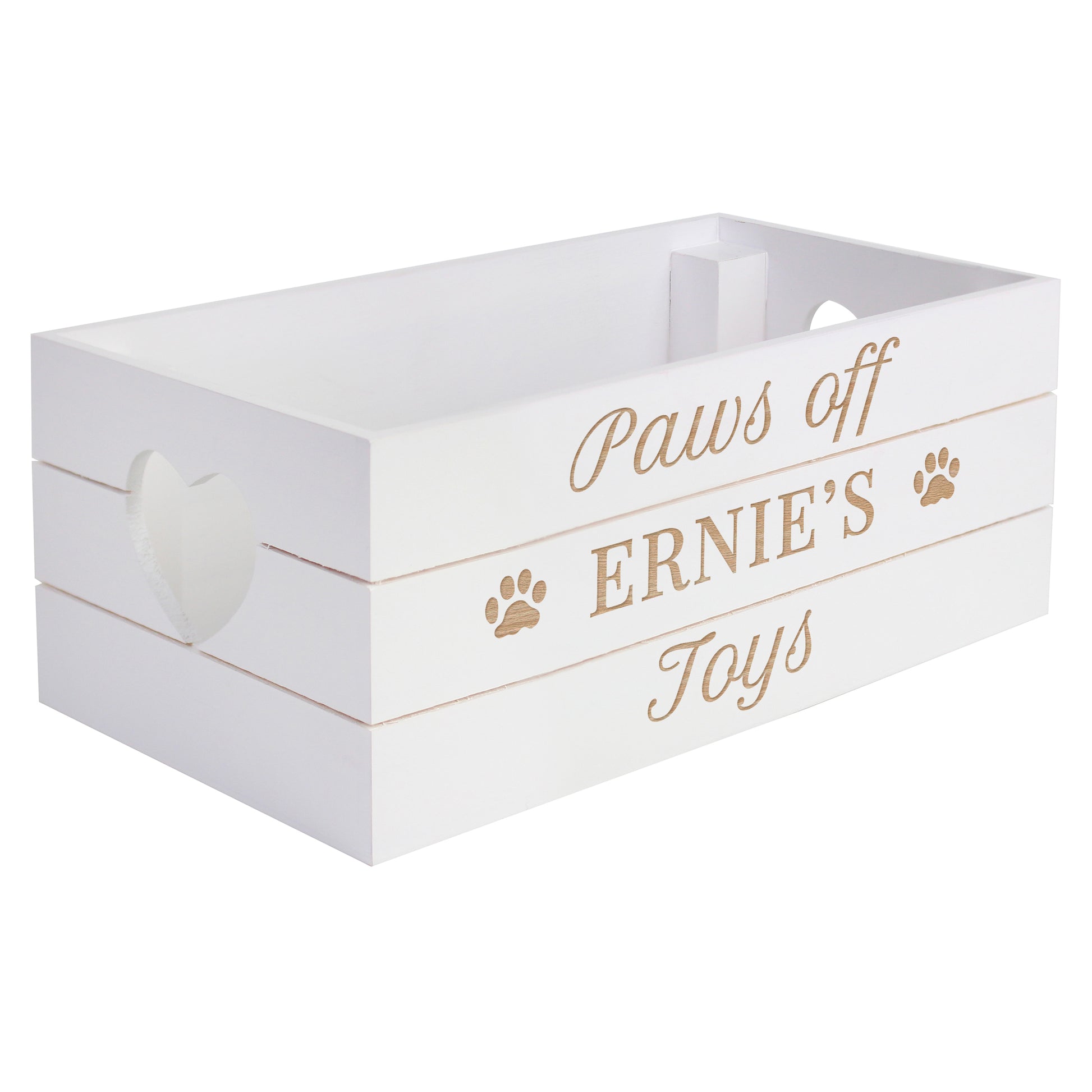 Personalised Pets White Wooden Crate - MK&JD Gifts