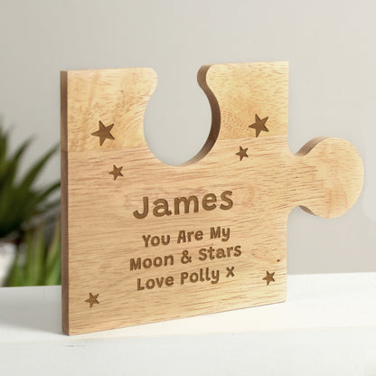 Personalised Star Design Jigsaw Piece - MK&JD Gifts