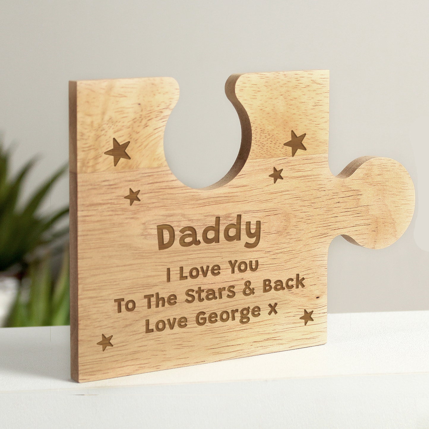 Personalised Star Design Jigsaw Piece - MK&JD Gifts
