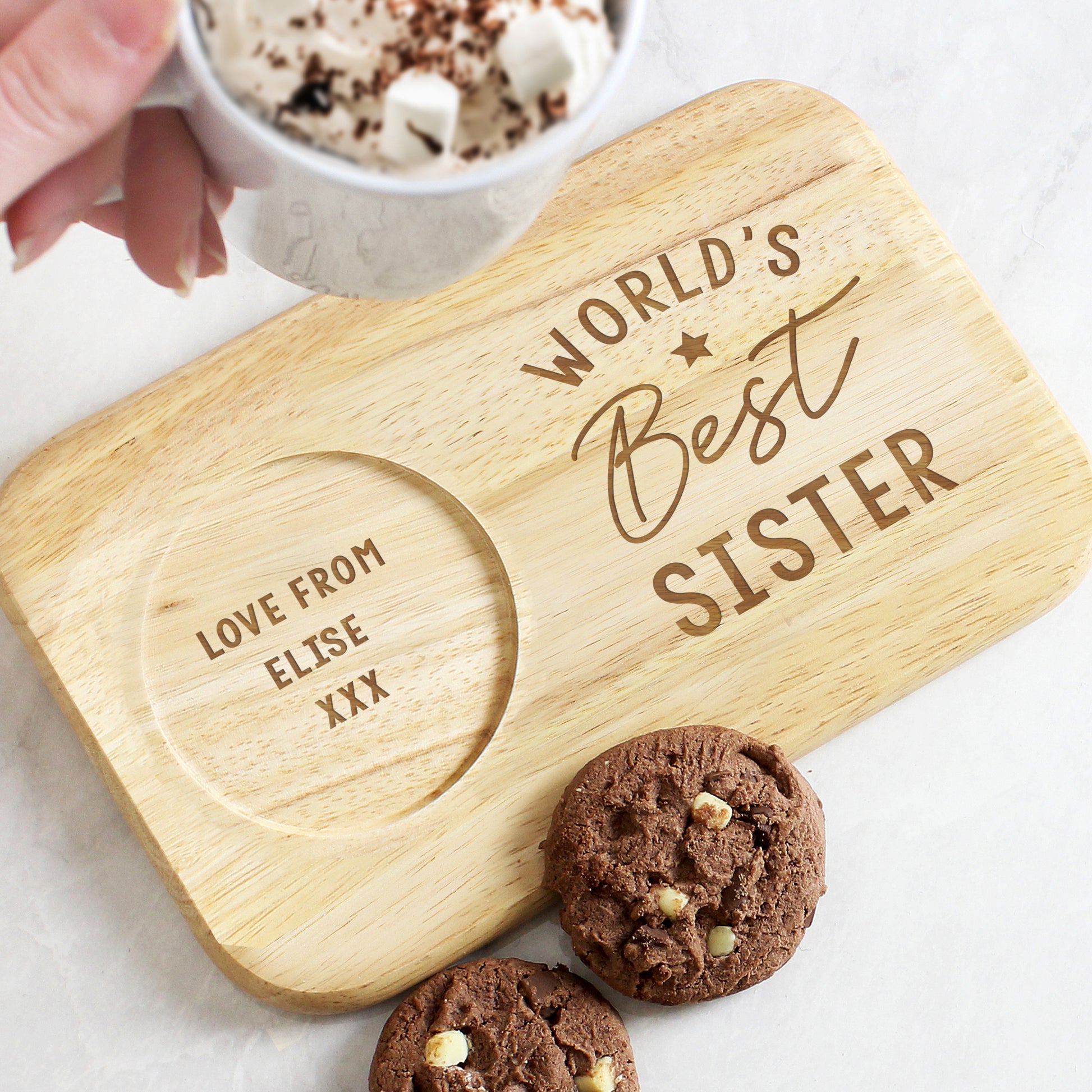 Personalised World's Best Wooden Coaster Tray - MK&JD Gifts
