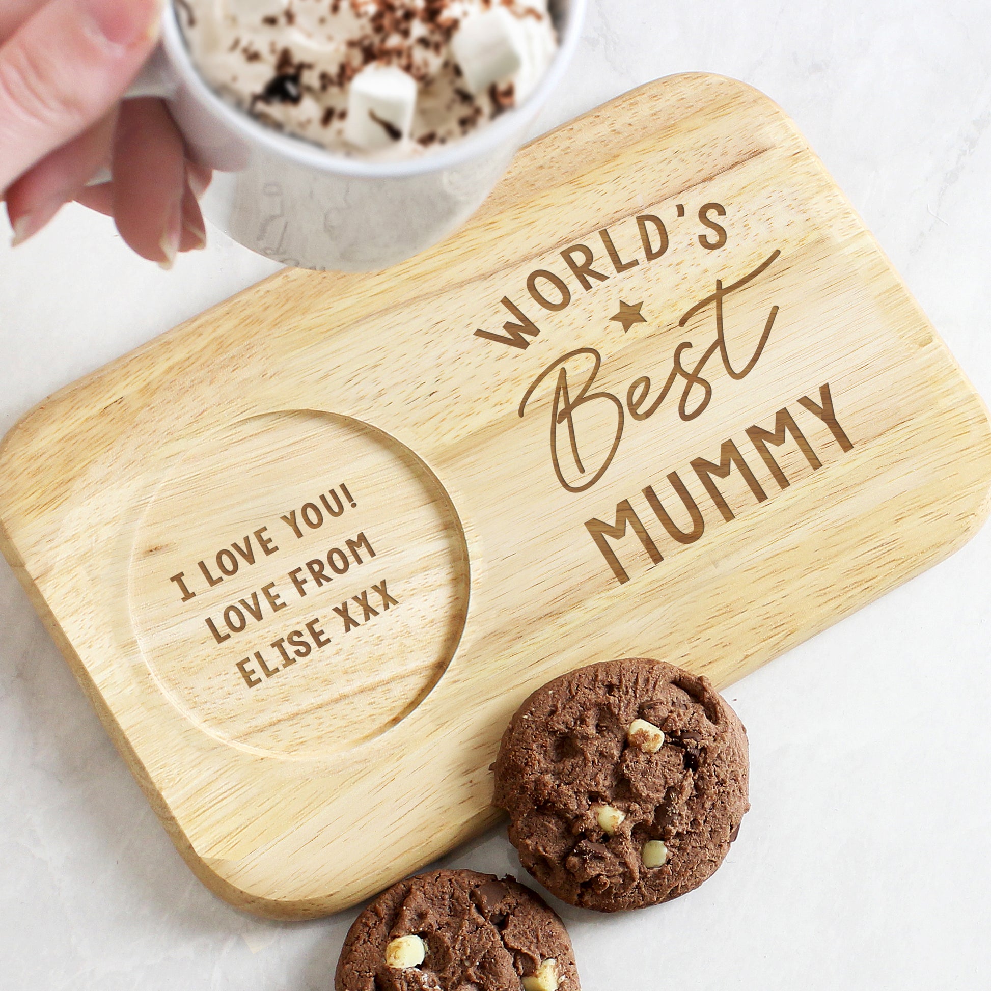Personalised World's Best Wooden Coaster Tray - MK&JD Gifts