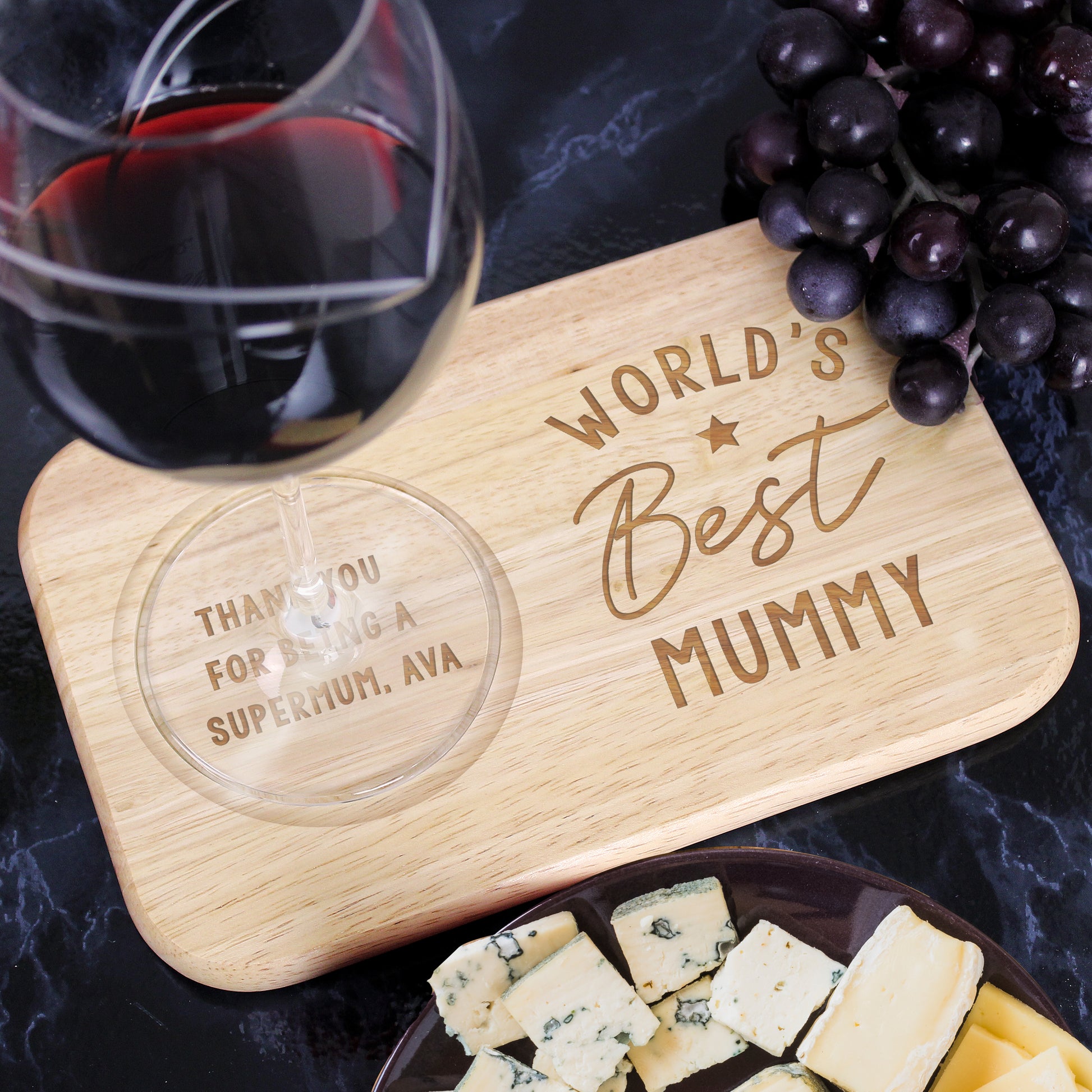 Personalised World's Best Wooden Coaster Tray - MK&JD Gifts