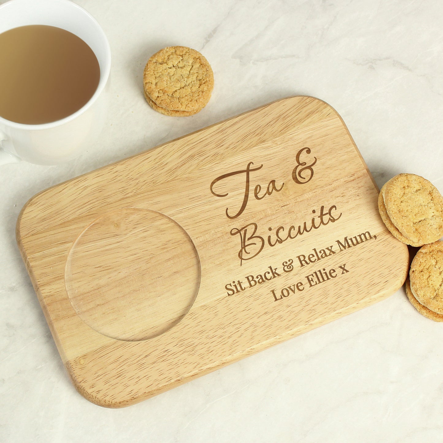 Personalised Free Text Wooden Coaster Tray - MK&JD Gifts