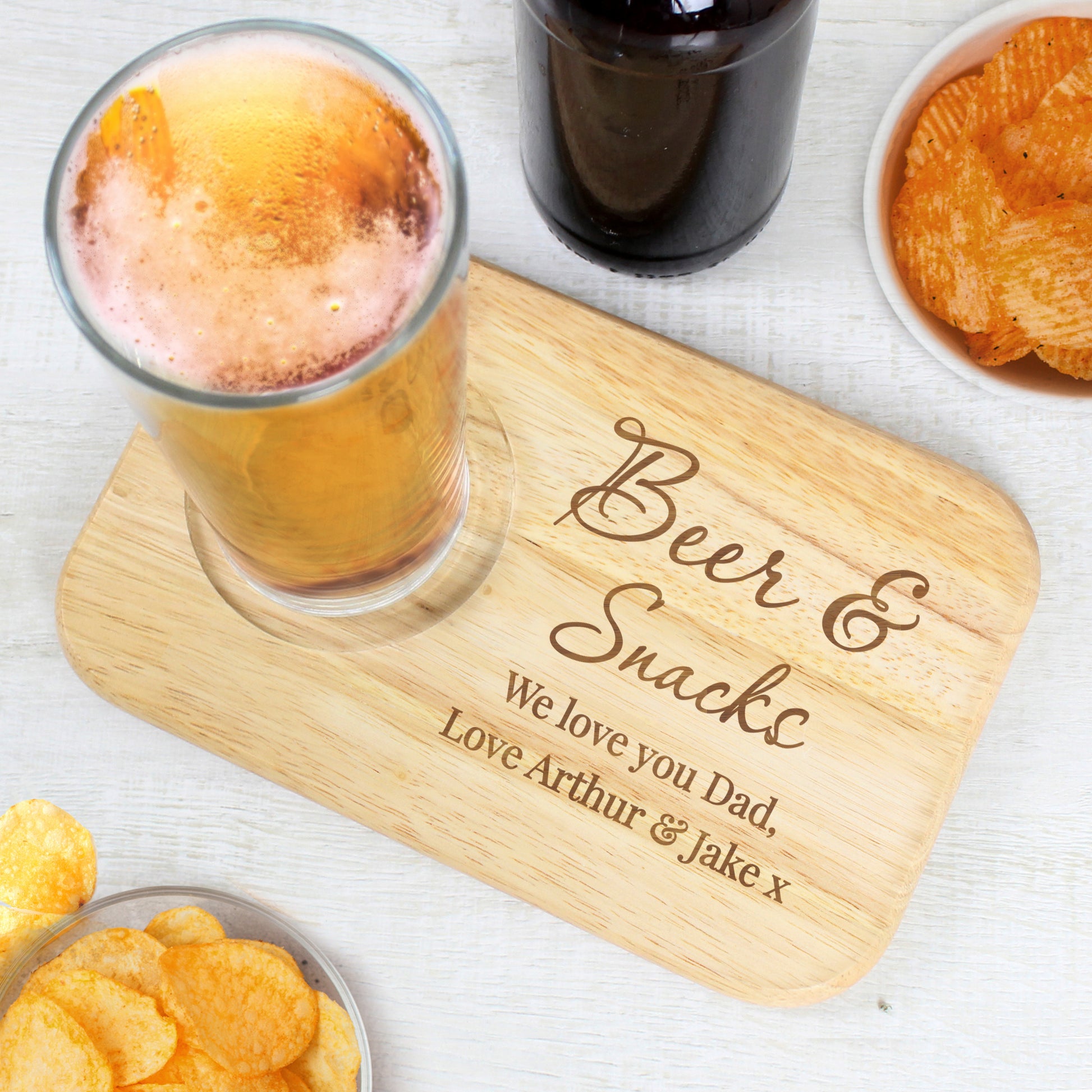 Personalised Free Text Wooden Coaster Tray - MK&JD Gifts