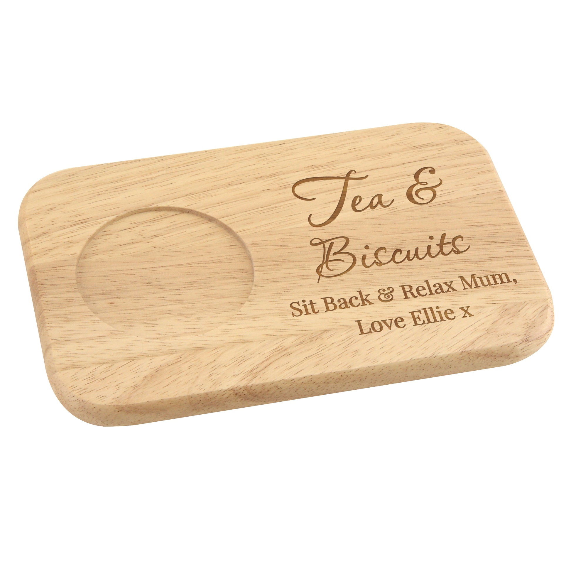 Personalised Free Text Wooden Coaster Tray - MK&JD Gifts