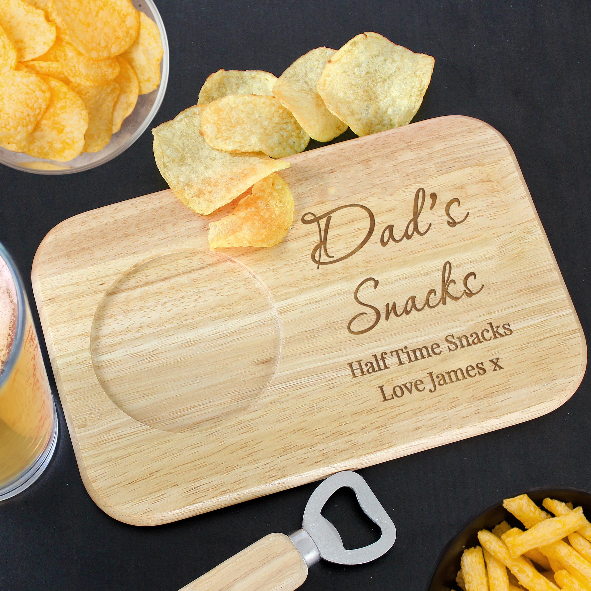 Personalised Free Text Wooden Coaster Tray - MK&JD Gifts