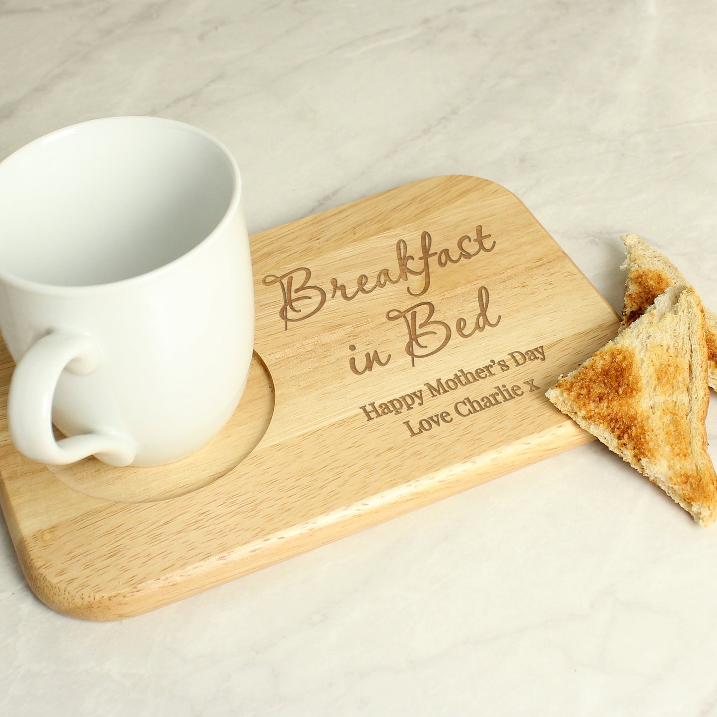 Personalised Free Text Wooden Coaster Tray - MK&JD Gifts