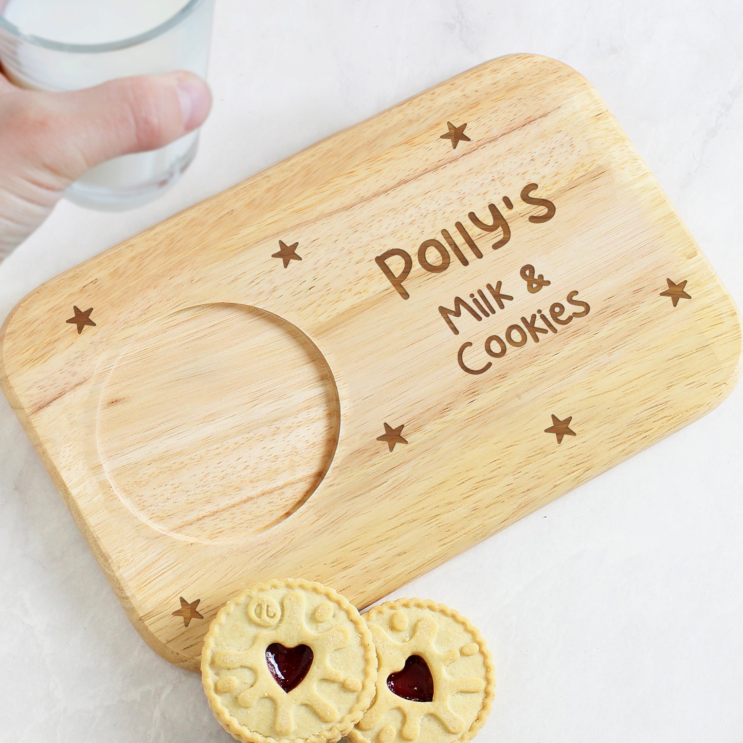 Personalised Stars Wooden Coaster Tray - MK&JD Gifts