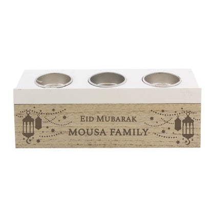 Personalised Eid and Ramadan Triple Tea Light Box - MK&JD Gifts