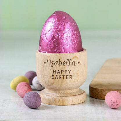 Personalised Stars Wooden Egg Cup - MK&JD Gifts