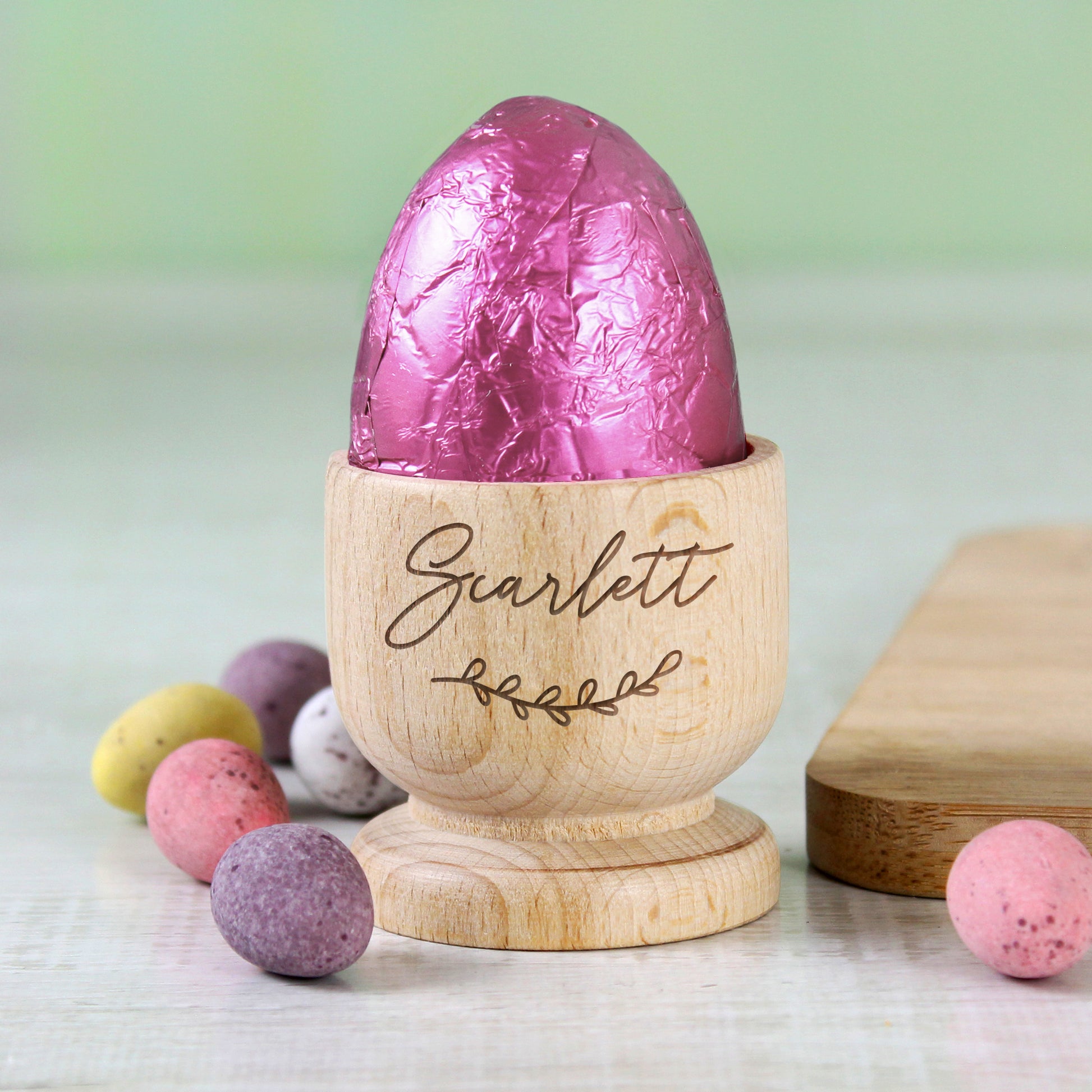 Personalised Name Wooden Egg Cup - MK&JD Gifts