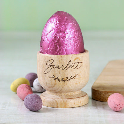 Personalised Name Wooden Egg Cup - MK&JD Gifts