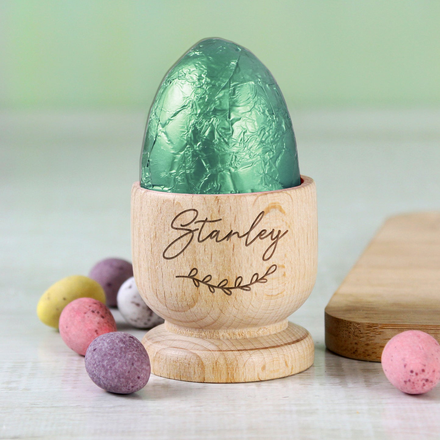 Personalised Name Wooden Egg Cup - MK&JD Gifts