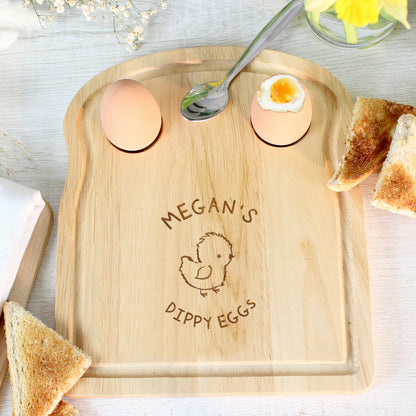 Personalised Chick Egg & Toast Board - MK&JD Gifts