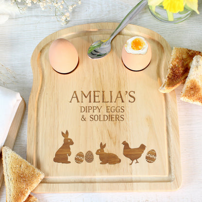 Personalised Spring Egg & Toast Board - MK&JD Gifts