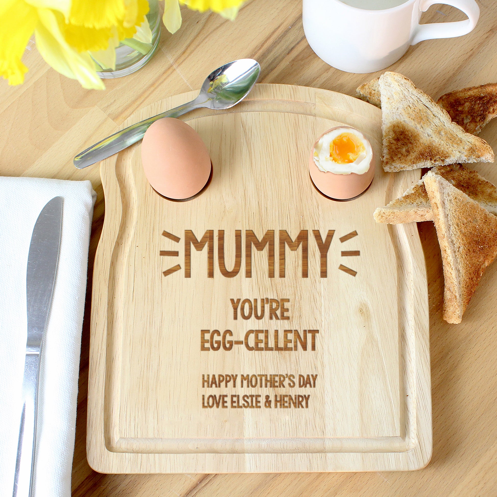 Personalised Free Text Egg & Toast Board - MK&JD Gifts