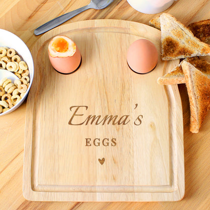 Personalised Heart Egg & Toast Board - MK&JD Gifts