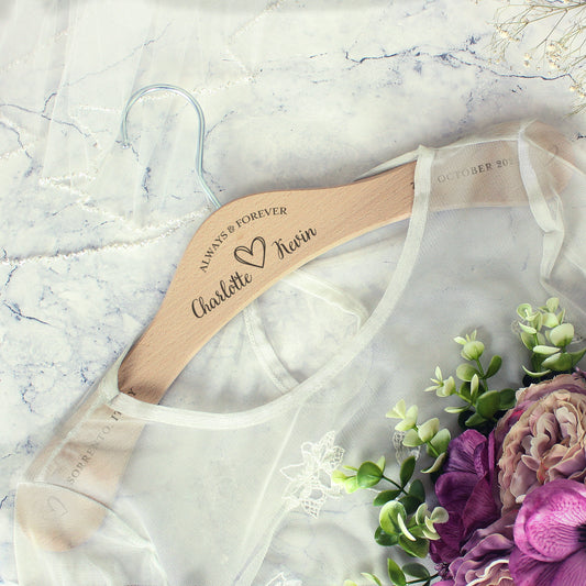 Personalised Always & Forever Wooden Hanger - MK&JD Gifts