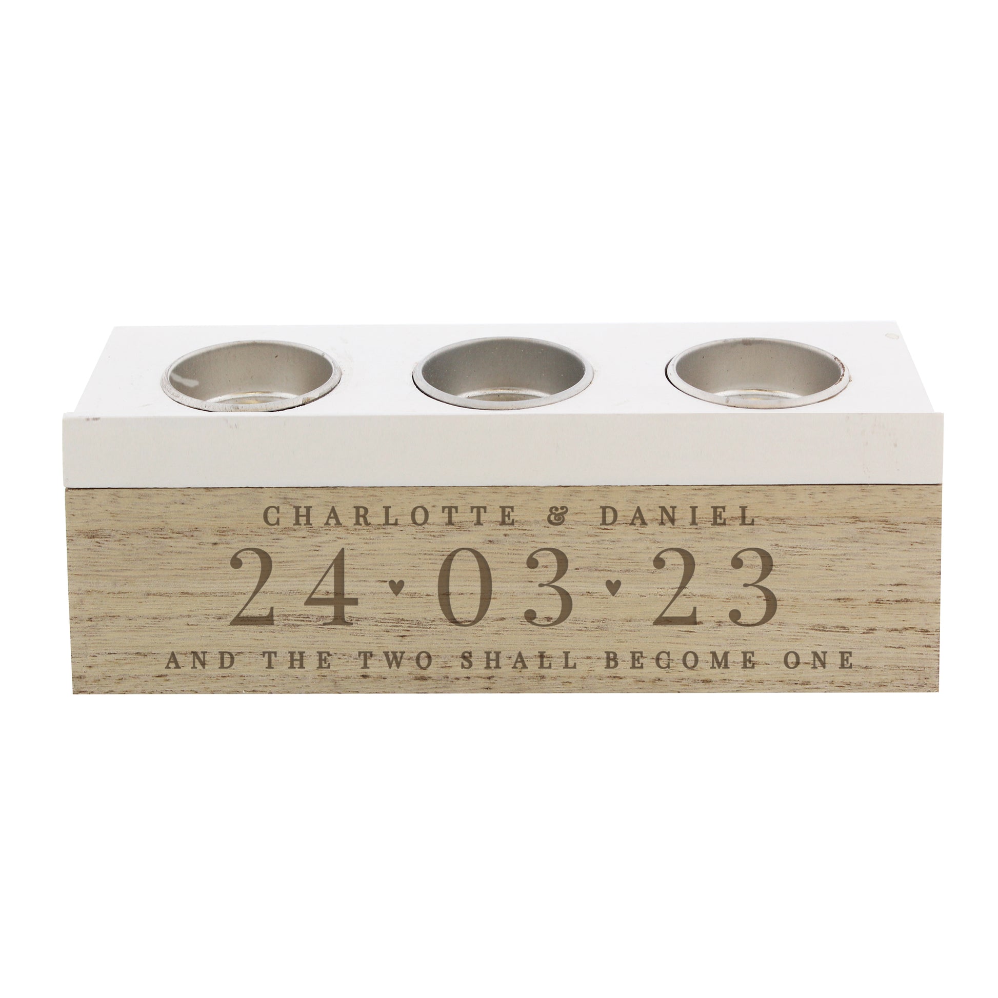 Personalised Special Date Triple Tea Light Box - MK&JD Gifts