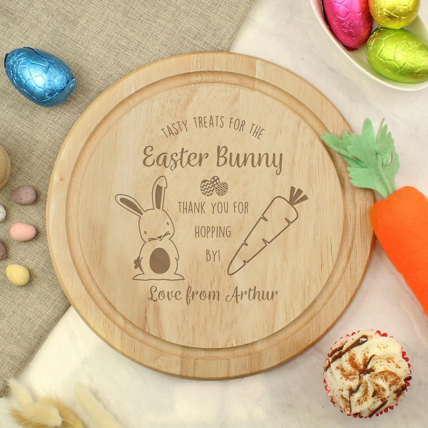 Personalised Easter Bunny Treat Board - MK&JD Gifts