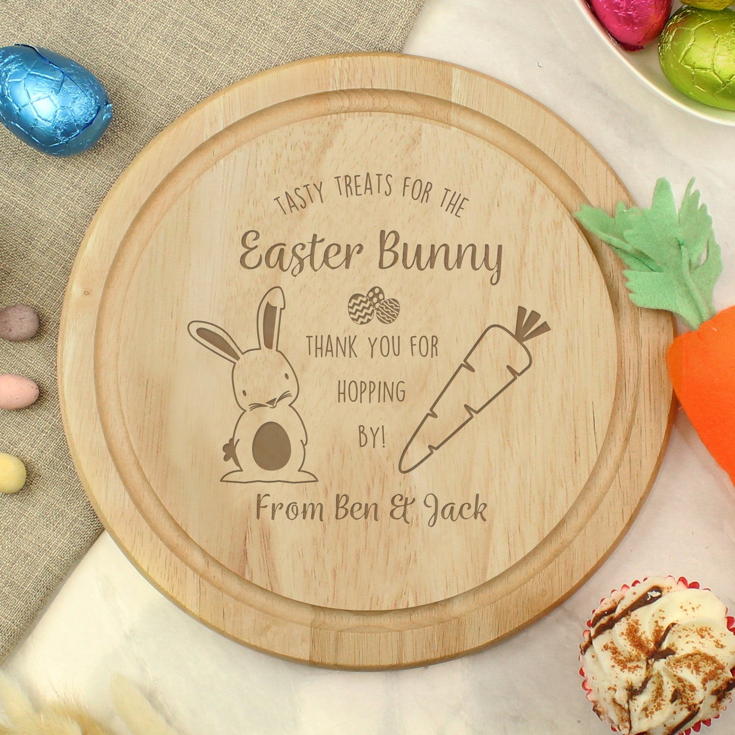 Personalised Easter Bunny Treat Board - MK&JD Gifts