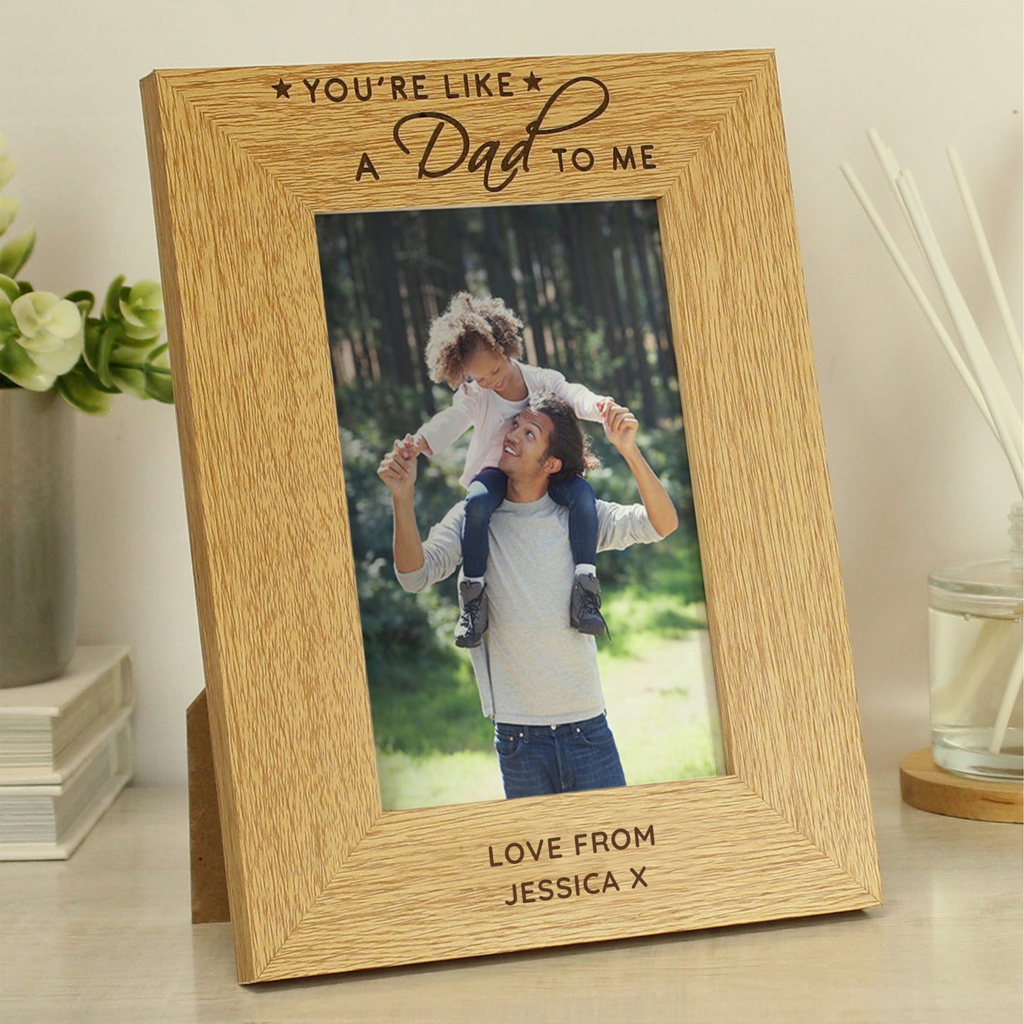 Personalised You're Like a Dad to Me 6x4 Oak Finish Photo Frame - MK&JD Gifts