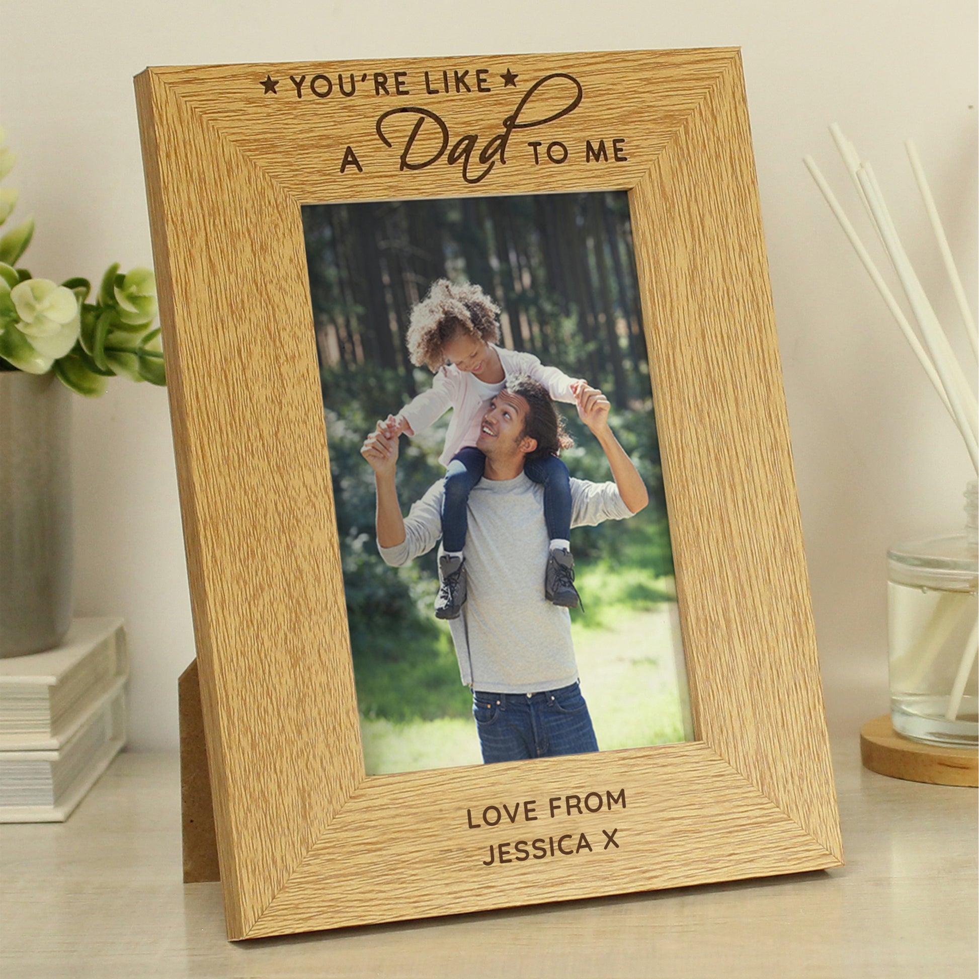 Personalised You're Like a Dad to Me 6x4 Oak Finish Photo Frame - MK&JD Gifts