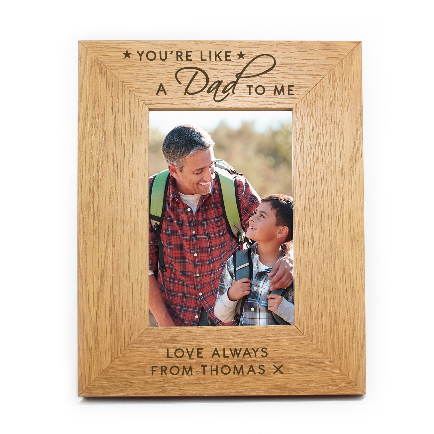 Personalised You're Like a Dad to Me 6x4 Oak Finish Photo Frame - MK&JD Gifts