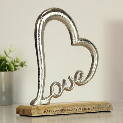 Personalised Love Heart Ornament - MK&JD Gifts