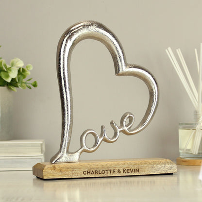 Personalised Love Heart Ornament - MK&JD Gifts