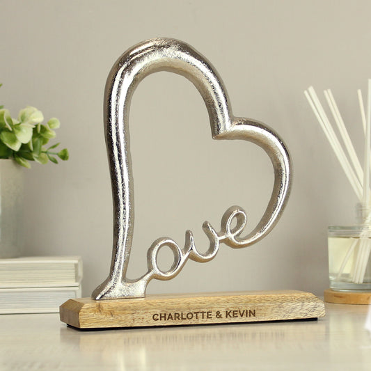 Personalised Love Heart Ornament - MK&JD Gifts