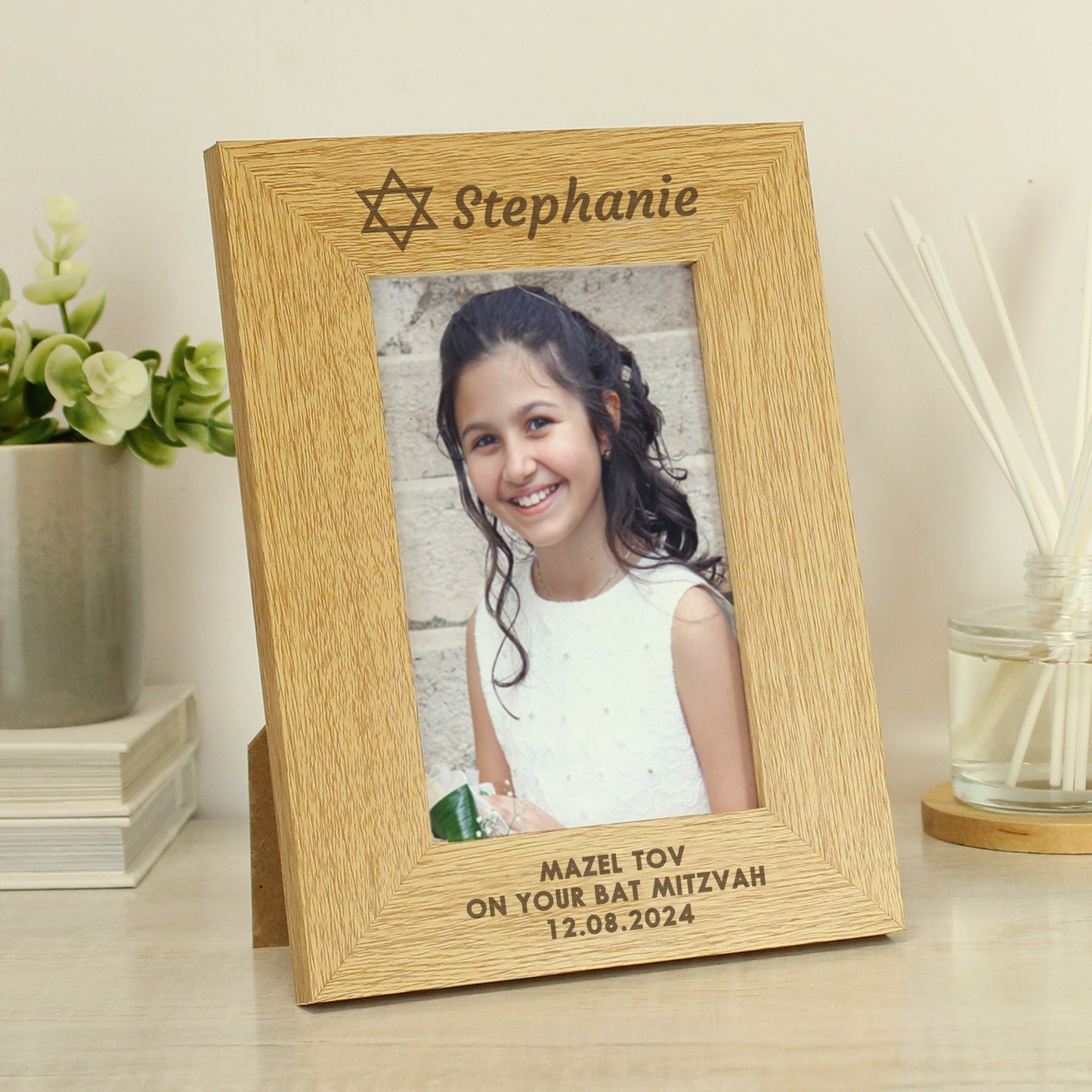 Personalised Bar and Bat Mitzvah 6x4 Portrait Frame - MK&JD Gifts