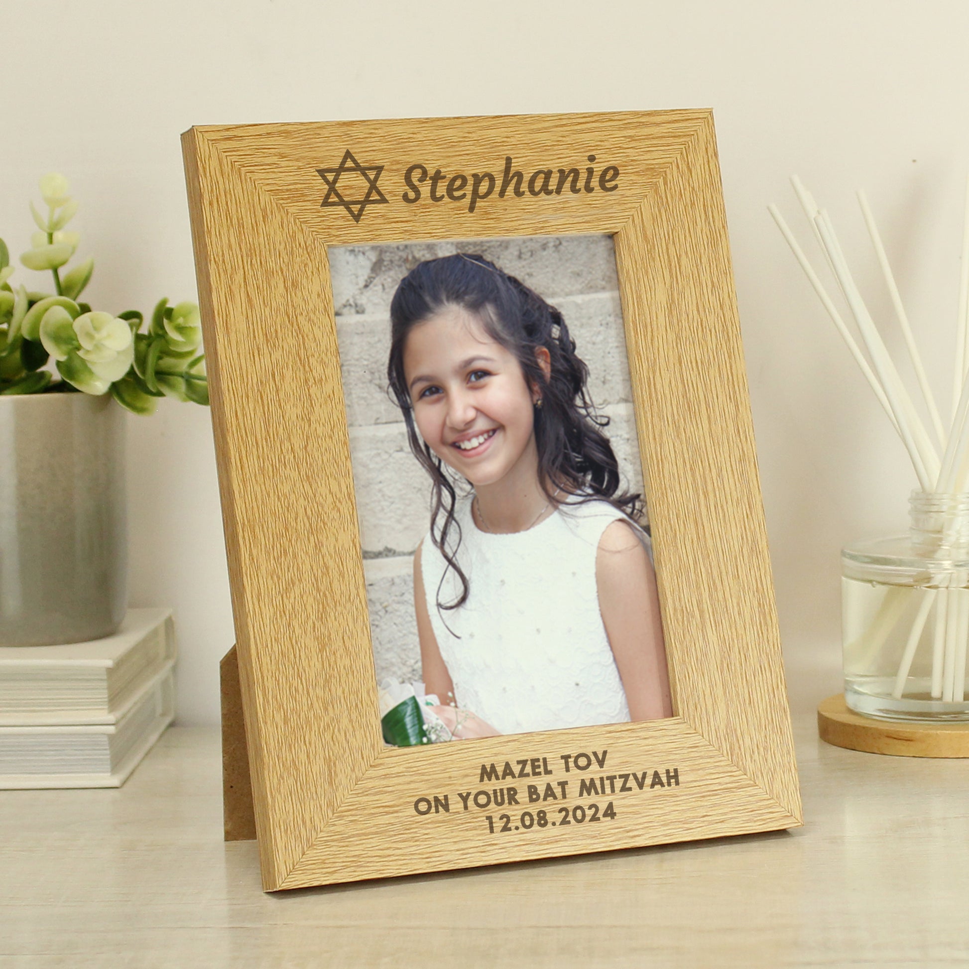 Personalised Bar and Bat Mitzvah 6x4 Portrait Frame - MK&JD Gifts
