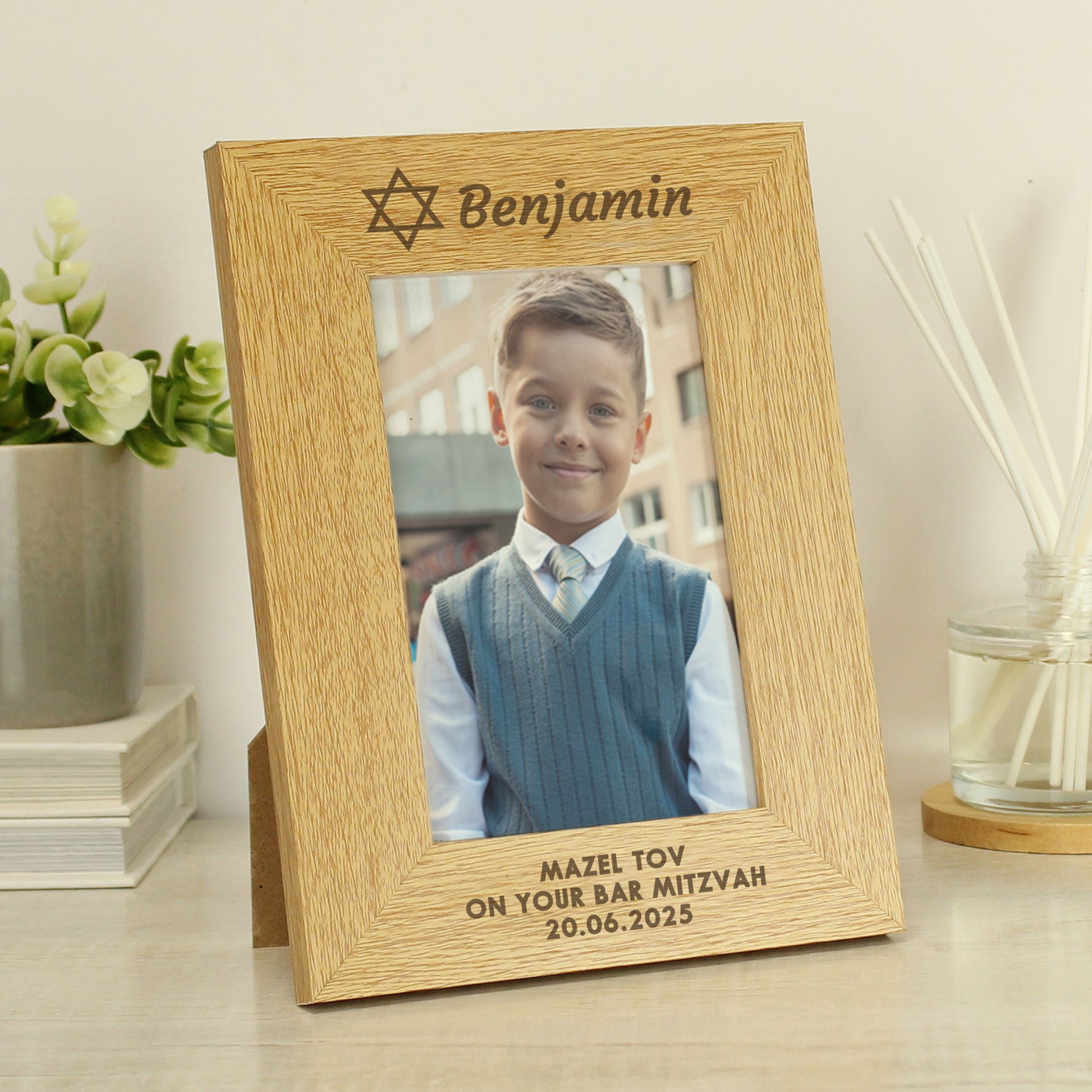 Personalised Bar and Bat Mitzvah 6x4 Portrait Frame - MK&JD Gifts