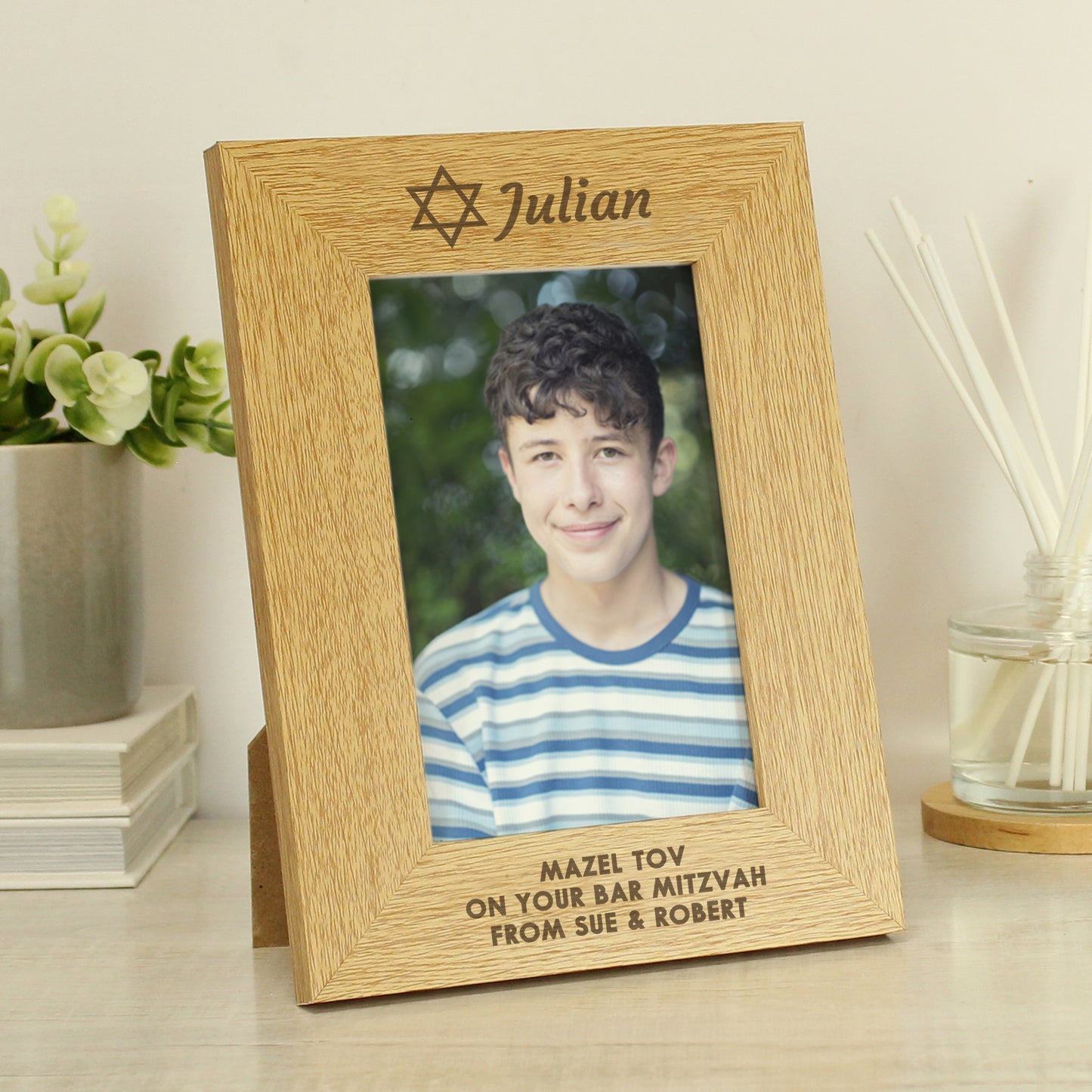 Personalised Bar and Bat Mitzvah 6x4 Portrait Frame - MK&JD Gifts