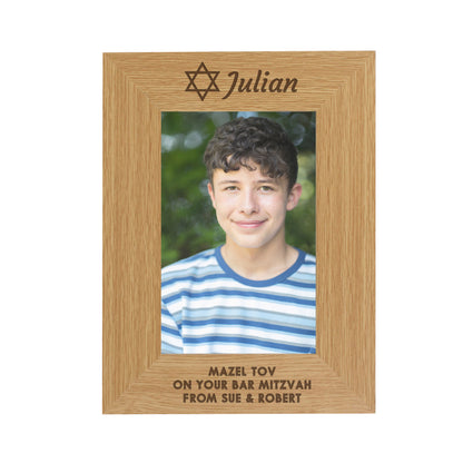 Personalised Bar and Bat Mitzvah 6x4 Portrait Frame - MK&JD Gifts