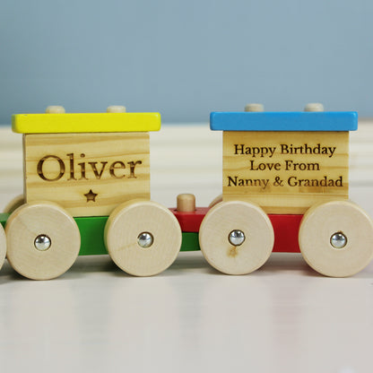 Personalised Wooden Toy Train - MK&JD Gifts